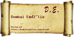 Dombai Emília névjegykártya