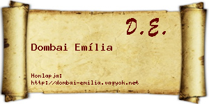 Dombai Emília névjegykártya