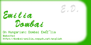 emilia dombai business card